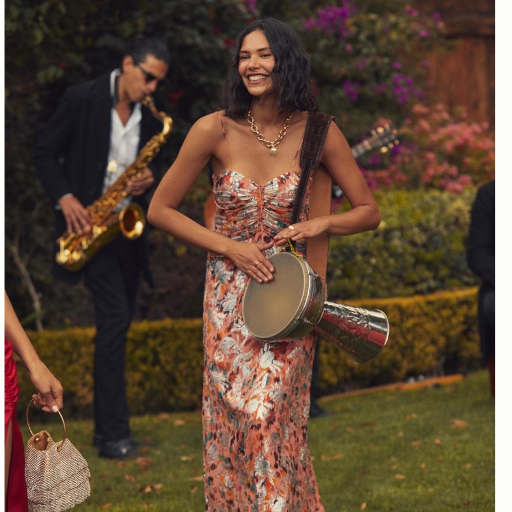 VERB BY PALLAVI SINGHEE RUCHED MAXI DRESS